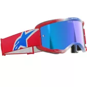 Gogle motocrossowe Alpinestars Vision 5 Corp red/white/blue/mirror blue