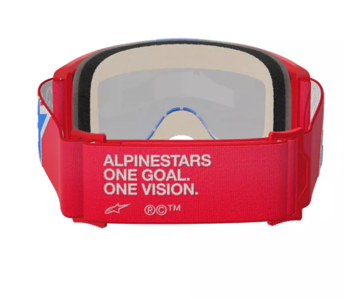 Gogle motocrossowe Alpinestars Vision 5 Corp red/white/blue/mirror blue