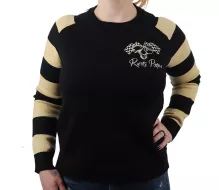 Sweter damski Rusty Pistons RPSWW51 Cutter czarno/beżowy rozmiar M