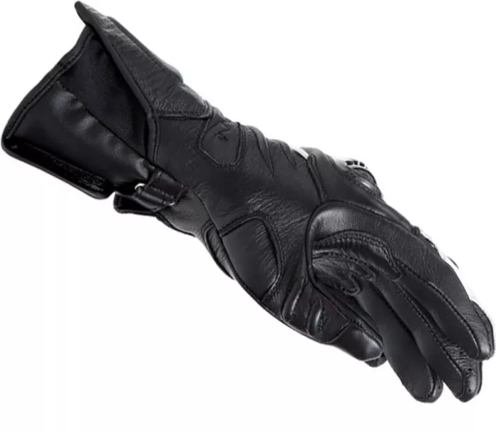 Rękawiczki damskie Dainese CARBON 4 LONG LADY SKÓRZANE RĘKAWICZKI CZARNO/CZARNO-BIAŁE