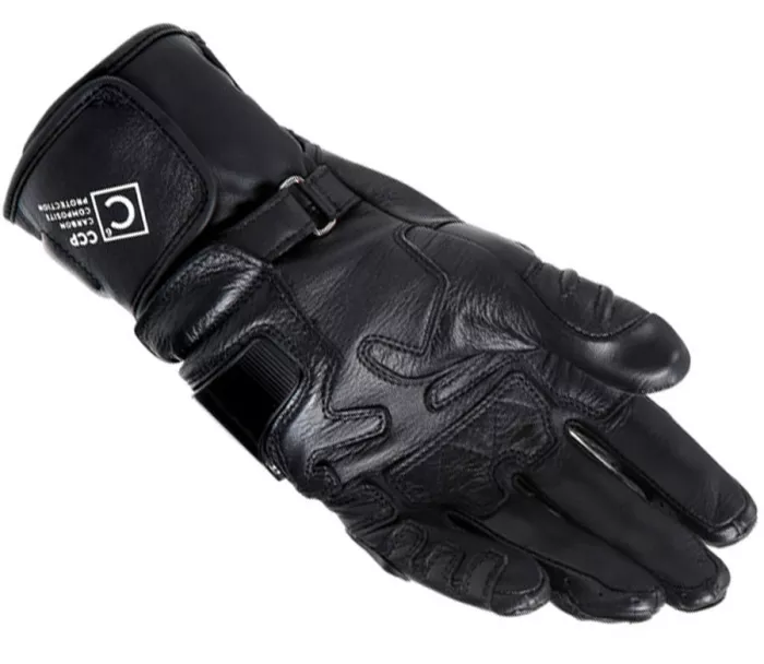 Rękawiczki damskie Dainese CARBON 4 LONG LADY SKÓRZANE RĘKAWICZKI CZARNO/CZARNO-BIAŁE