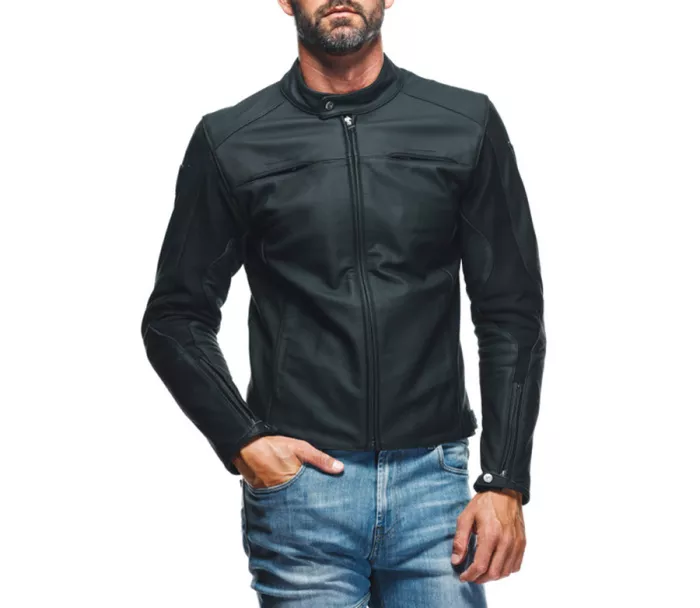Dainese Razon 2 czarna skórzana kurtka motocyklowa rozmiar 52