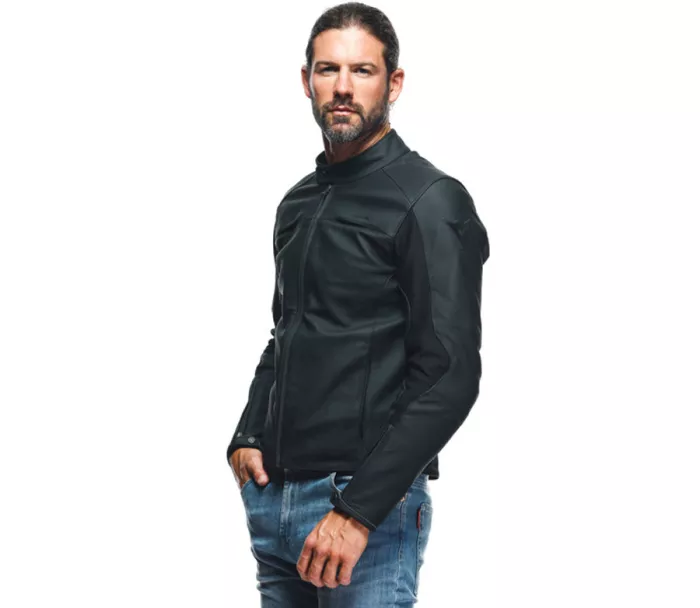 Dainese Razon 2 czarna skórzana kurtka motocyklowa rozmiar 52