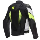 Skórzana kurtka motocyklowa Dainese Super Rider 2 Absoluteshell czarno/biało/żółta