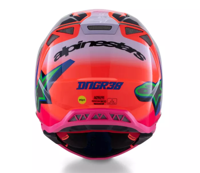 Alpinestars Superetch M10 Deegan orange/purple/pink glossy helmet vel. L