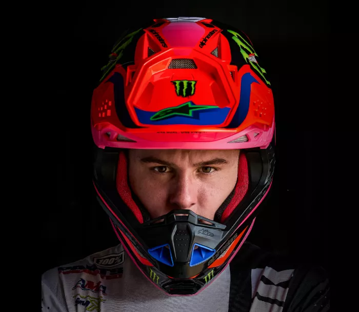 Alpinestars Superetch M10 Deegan orange/purple/pink glossy helmet vel. L