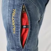 Jeansy motocyklowe damskie Trilobite Parado doublelayer AAA skinny fit blue level 2 (rozszerzony)