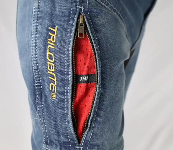 Jeansy motocyklowe damskie Trilobite Parado doublelayer AAA skinny fit blue level 2 (rozszerzony)
