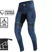 Jeansy motocyklowe damskie Trilobite Parado doublelayer AAA skinny fit blue level 2 (rozszerzony)