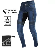 Jeansy motocyklowe damskie Trilobite Parado doublelayer AAA skinny fit blue level 2 (rozszerzony)