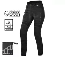 Jeansy damskie Trilobite Parado doublelayer AAA slim fit black level 2 (rozszerzony)