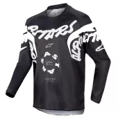 Dziecięca koszulka motocrossowa Alpinestars Racer Hana czarny/biały