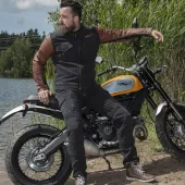 Jeansy Kevlar motocyklowe Trilobite Acid Scrambler męskie czarne rozmiar 42