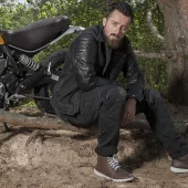 Jeansy Kevlar motocyklowe Trilobite Acid Scrambler męskie czarne rozmiar 42