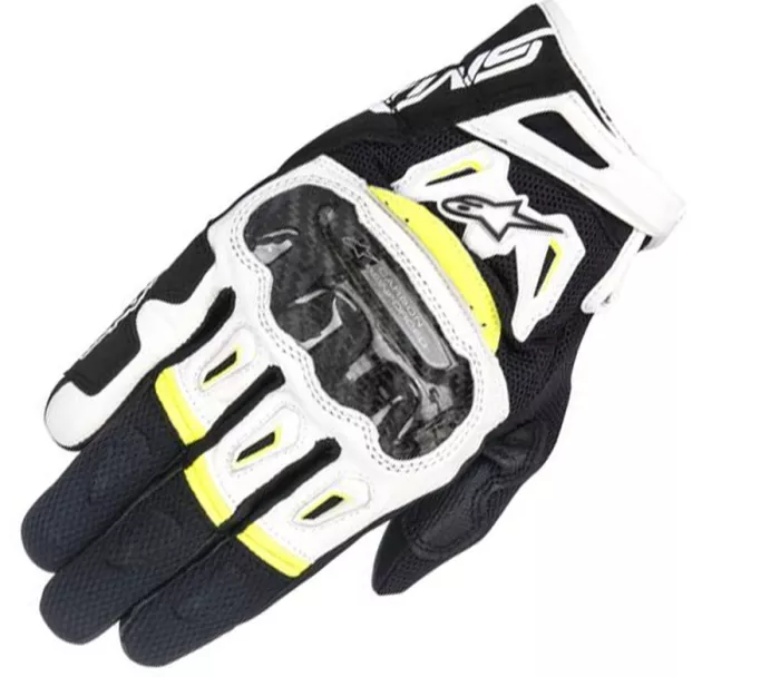Rękawice motocyklowe Alpinestars SMX-2 Air carbon czarny/biały/żółty fluo rozmiar L