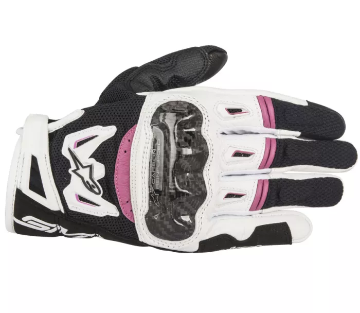 Damskie rękawice motocyklowe Alpinestars Stella SMX-2 Air Carbon czarny / biały / fuksja rozmiar L