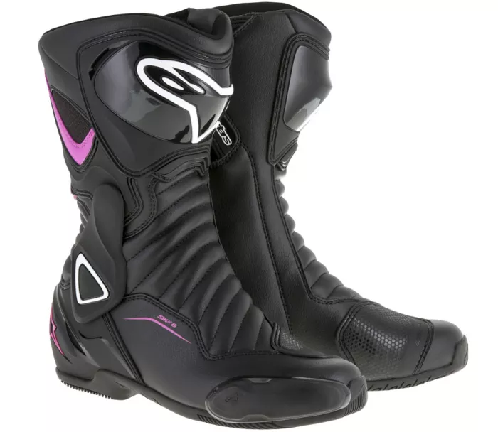 Damskie buty motocyklowe Alpinestars Stella SMX-6 V2 czarno/fuksja/białe