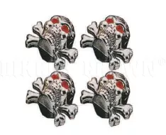 Winker Lamps M43-0378 zaślepki zaworów czaszka srebrne 4szt