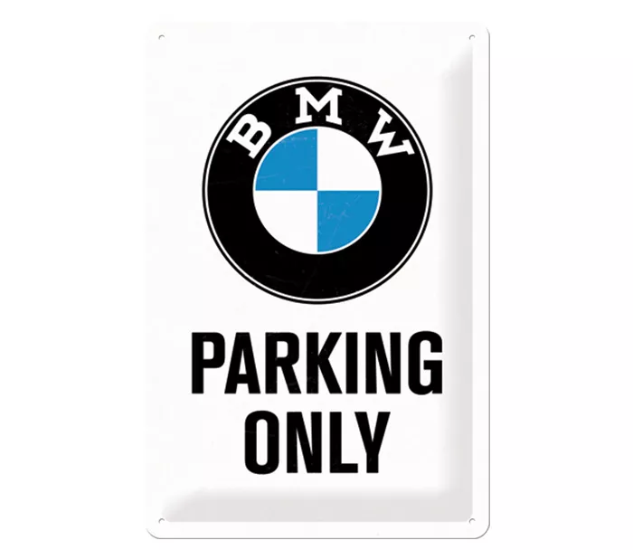 Plakietka blaszana plakatu: tylko parking BMW