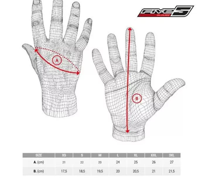 Rękawice motocyklowe Five RFX Sport czarno/fluo żółty rozmiar S