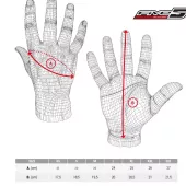 Rękawiczki motocyklowe Five SportCity Evo czarne w rozmiarze 2XL