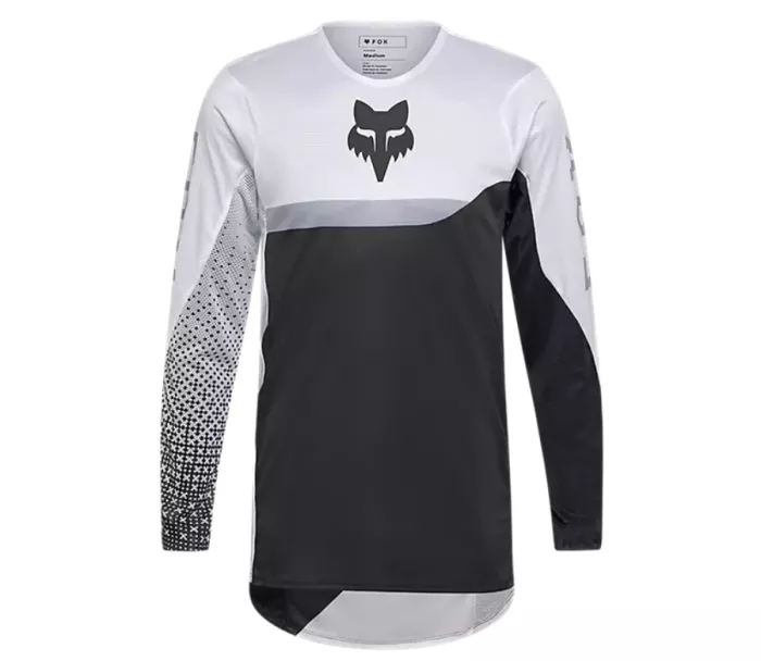 Fox 36316-058 Flexair Fracture Jersey, White/Black vel. L