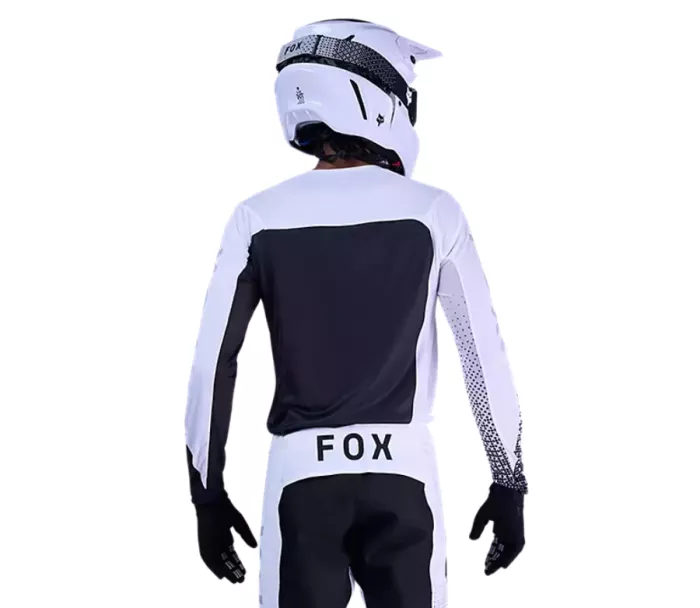 Fox 36316-058 Flexair Fracture Jersey, White/Black vel. L
