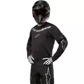 Koszulka MX Alpinestars Fluid grafitowo-czarno-srebrna