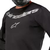 Koszulka MX Alpinestars Fluid grafitowo-czarno-srebrna