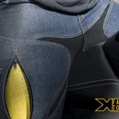 Damskie jeansy motocyklowe Kevlar Trilobite PROBUT X-FACTOR długie niebieskie