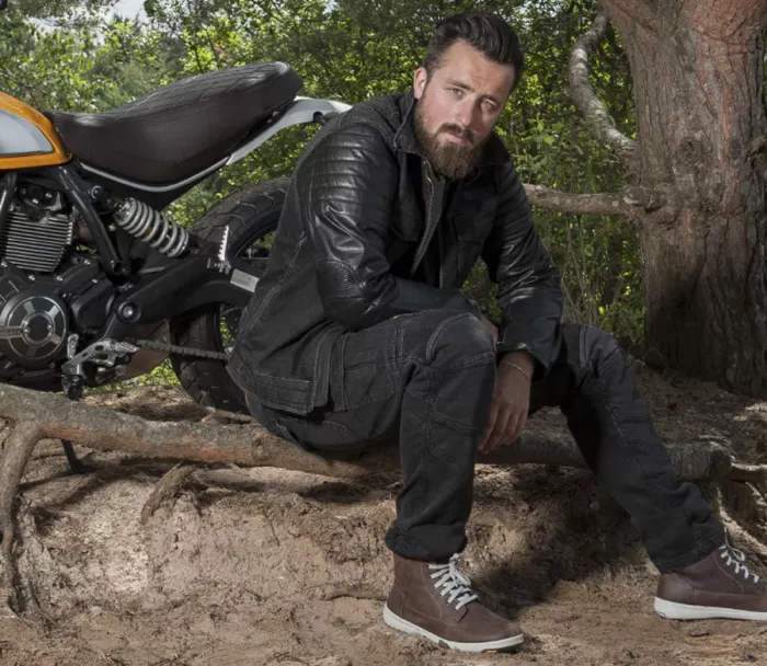Kurtka motocyklowa Trilobite Acid Scrambler czarna rozmiar S