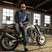 Rusty Pistons RPJAM22 Rutland męska czarna kurtka motocyklowa rozmiar S
