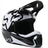 Dziecięcy kask motocrossowy Fox Yth V1 Leed Kask Dot/Ece Czarny/Biały