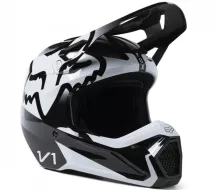 Dziecięcy kask motocrossowy Fox Yth V1 Leed Kask Dot/Ece Czarny/Biały Rozmiar YM