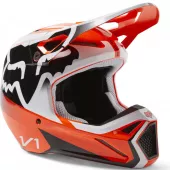 Kask motocrossowy Fox Yth V1 Leed Dot/Ece Fluo Pomarańczowy Rozmiar YS