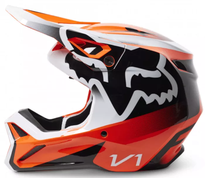 Kask motocrossowy Fox V1 Leed Kask Dot/Ece Fluo Pomarańczowy rozmiar L