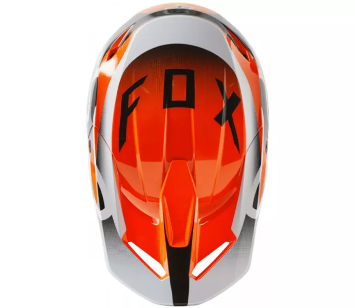 Kask motocrossowy Fox Yth V1 Leed Dot/Ece Fluo Pomarańczowy Rozmiar YS