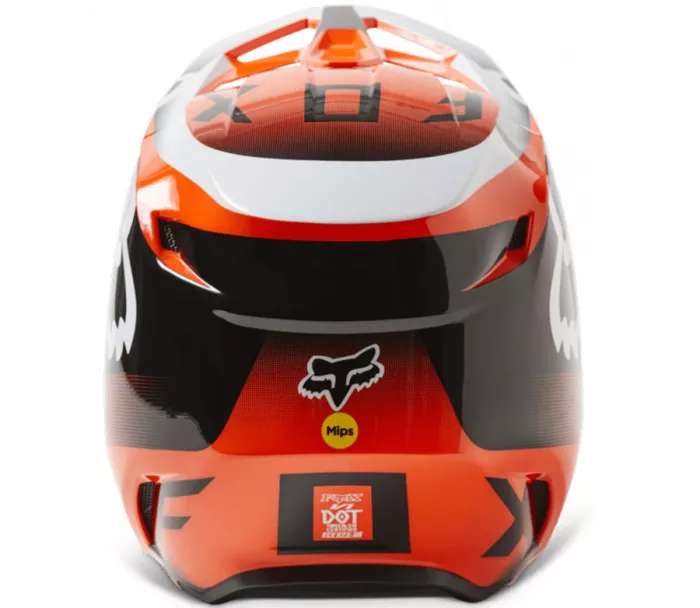 Kask motocrossowy Fox Yth V1 Leed Dot/Ece Fluo Pomarańczowy Rozmiar YS