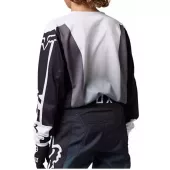 Dziecięca koszulka motocrossowa Fox Yth 180 Leed Jersey czarno-biała,