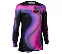 Damska koszulka motocrossowa Fox Wmns 180 Toxsyk Jersey czarno-różowa, rozmiar S