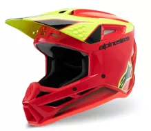 Kask motocrossowy Alpinestars SM3 Youth Fray red/yellow/black glossy