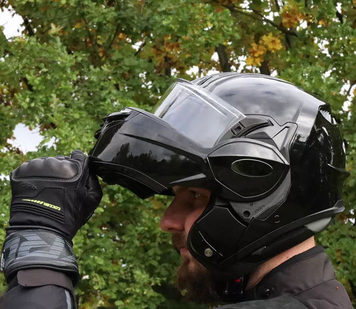 Kask składany XRC Fronter black glossy