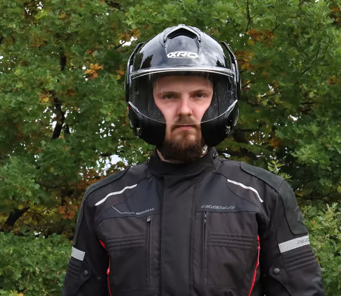 Kask składany XRC Fronter black glossy