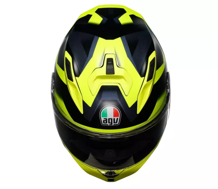 Integralny kask AGV K7 E2206 GLIMPSE BLACK/YELLOW FLUO