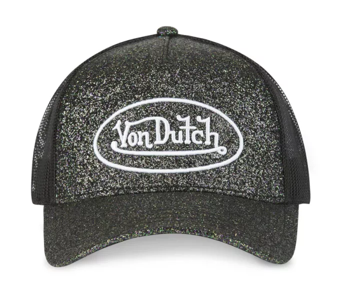 Czapka damska Von Dutch Trucker Glitter black
