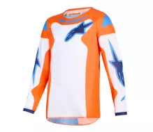 Koszulka motocrossowa Alpinestars Youth Fluid Grid orange/ucla blue
