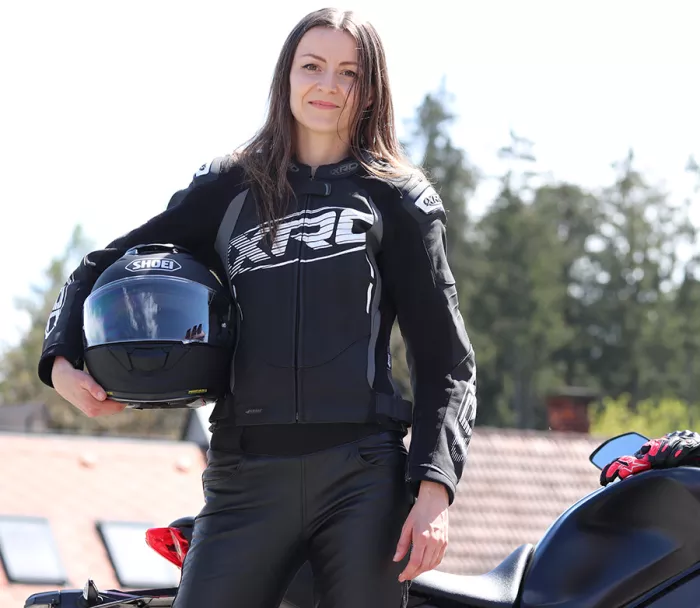 Damska kurtka motocyklowa XRC Haderg blk/biała