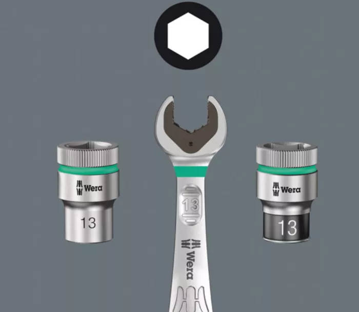 WERA Socket belt with 1/4" drive hex sockets - Metric