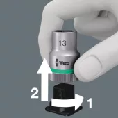 WERA Socket belt with 1/4" drive hex sockets - Metric