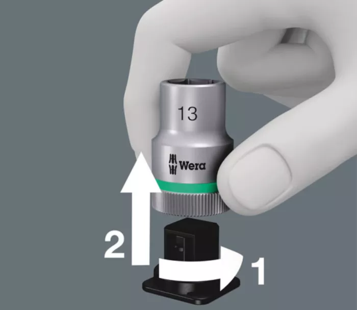 WERA Socket belt with 1/4" drive hex sockets - Metric